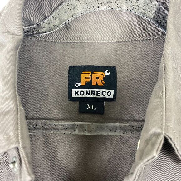 KONRECO Flame Resistant HRC2 Men's Shirt Button Down (Pearl Snap) Great Cond. XL - Picture 7 of 13